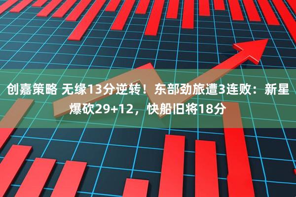 创嘉策略 无缘13分逆转！东部劲旅遭3连败：新星爆砍29+12，快船旧将18分